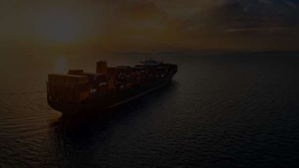 Ocean vessel crossing open water